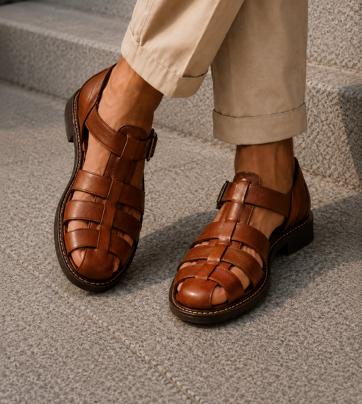 Men's Closed-Toe Fisherman Sandals