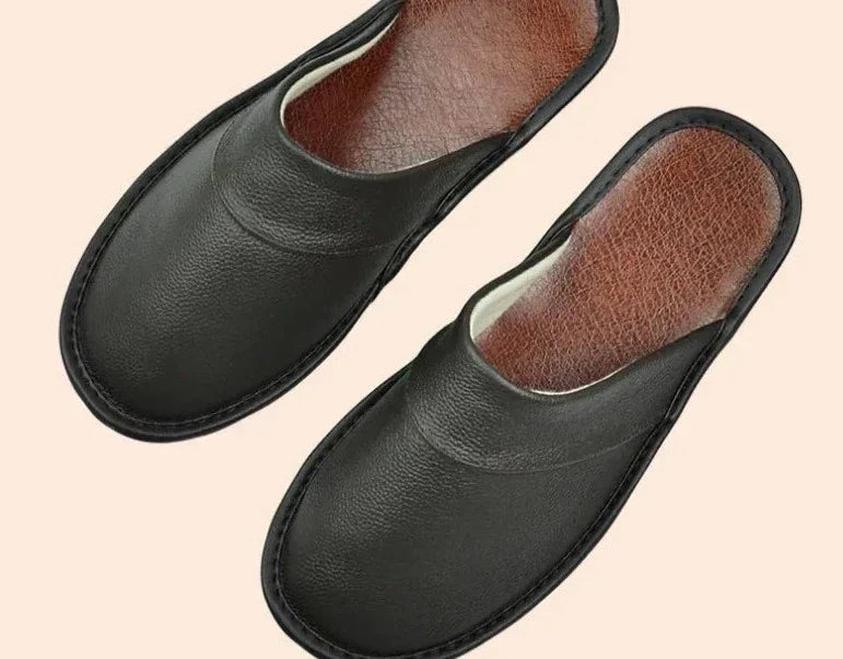 Men's Comfortable Black Slippers