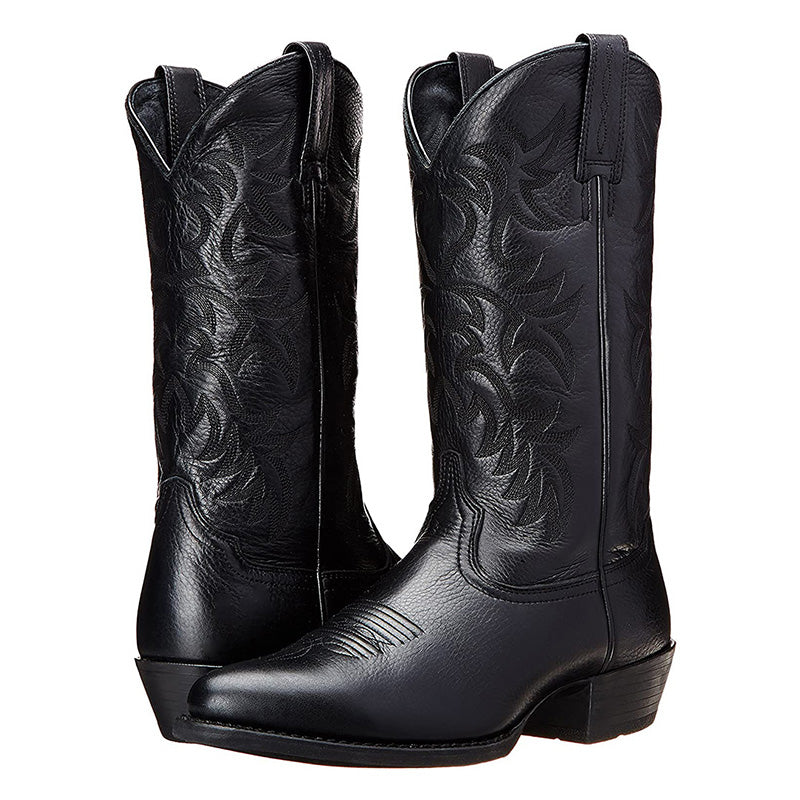 Men's Comfortable Cowboy Boots | Black & Brown