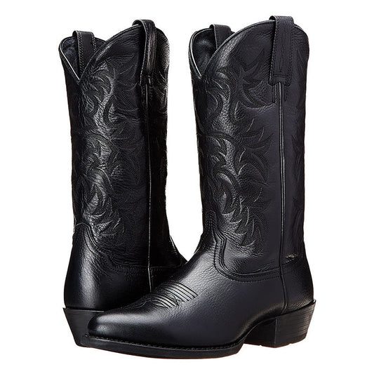 Men's Comfortable Cowboy Boots | Black & Brown
