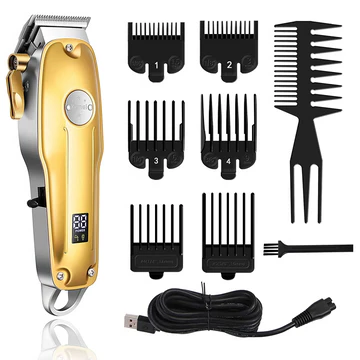 Men's Cordless Gold Hair Clipper Set