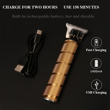 Men's Cordless Gold Hair Clipper Set