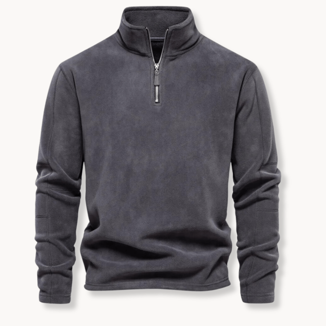 Men's Half-Zip Long Sleeve Pullover Sweater