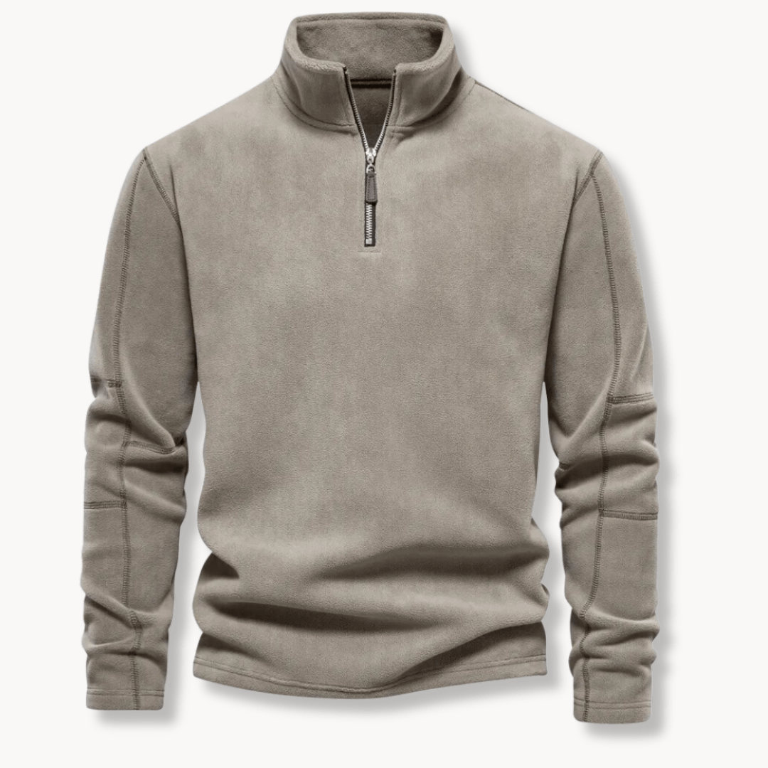 Men's Half-Zip Long Sleeve Pullover Sweater