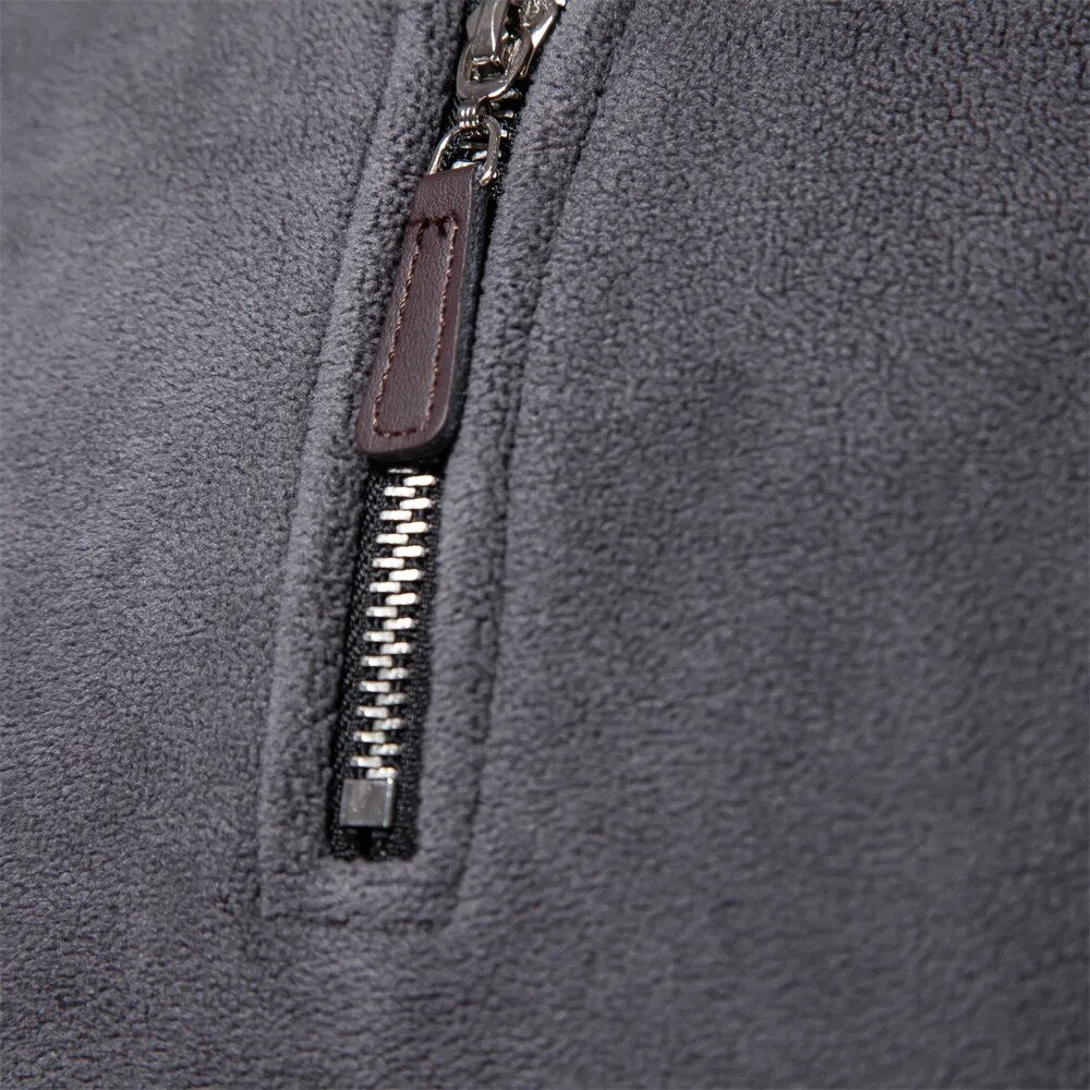 Men's Half-Zip Long Sleeve Pullover Sweater