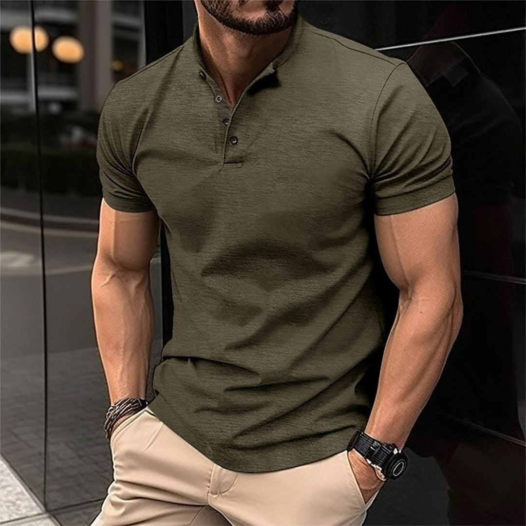 Men's Henley Polo Shirt