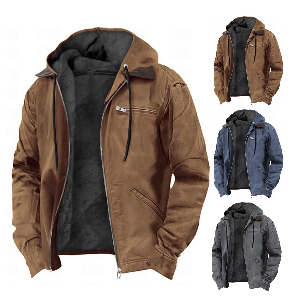 Men's Hooded Zip-Up Jacket