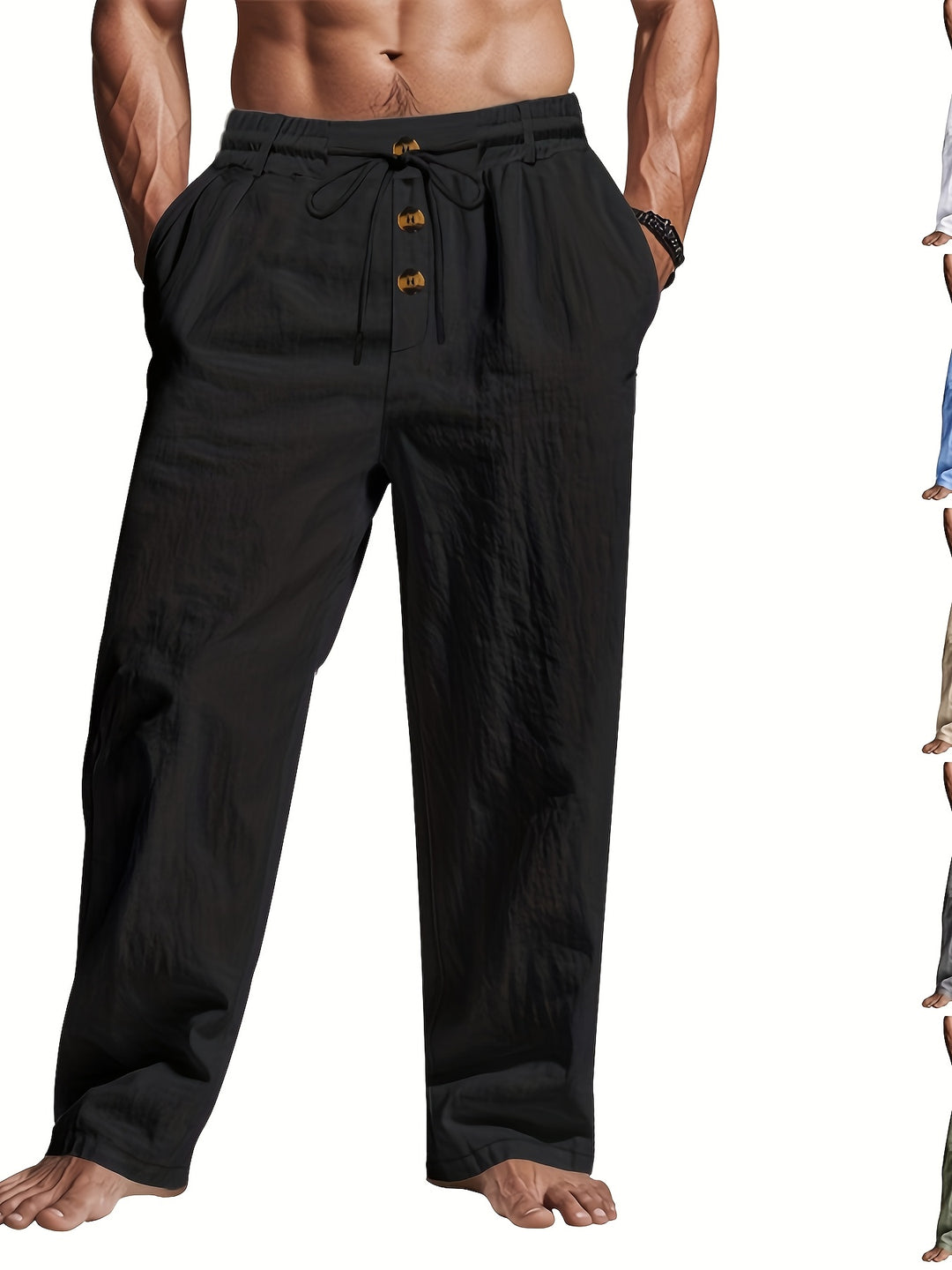 Men's Lightweight Breathable Drawstring Trousers
