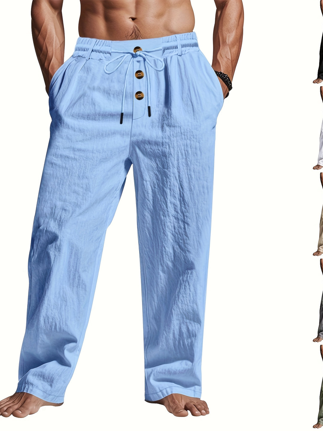 Men's Lightweight Breathable Drawstring Trousers