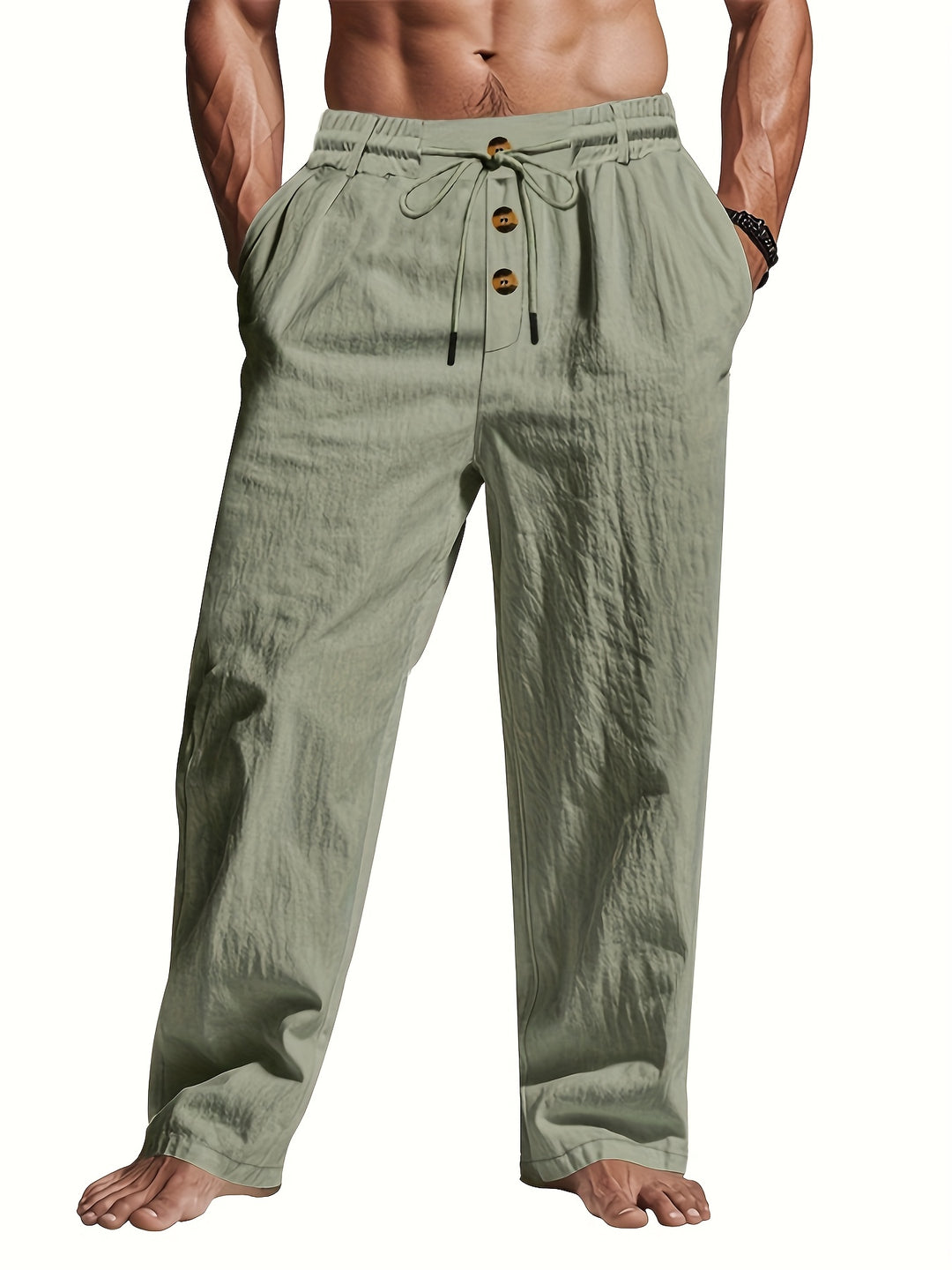 Men's Lightweight Breathable Drawstring Trousers