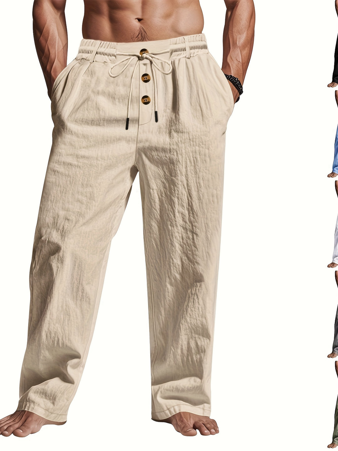 Men's Lightweight Breathable Drawstring Trousers