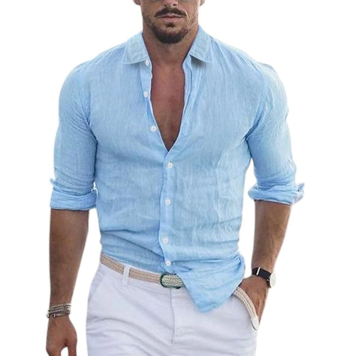 Men's Lightweight Long-Sleeve Casual Shirt