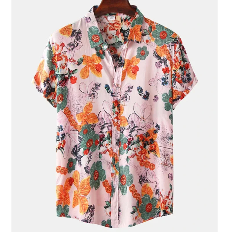 Men's Lightweight Tropical Floral Shirt
