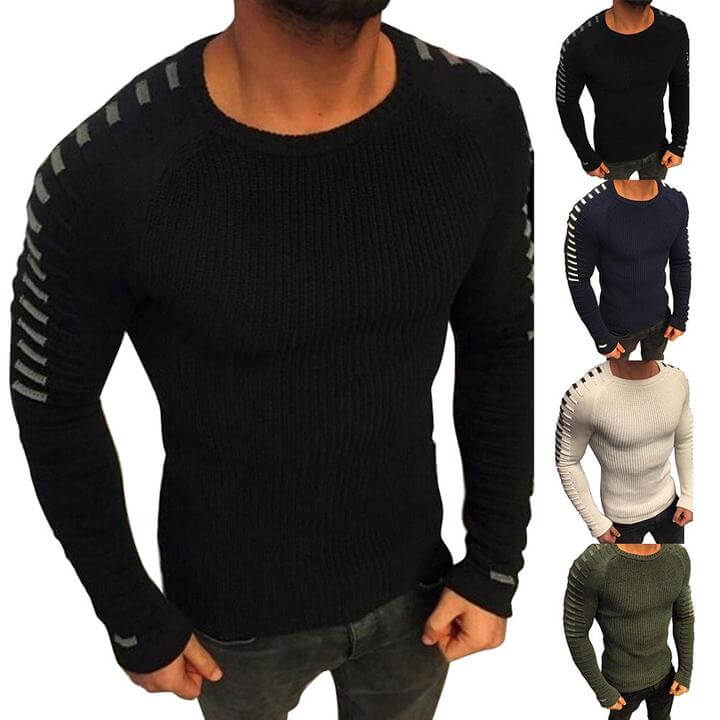 Men's Long Pleated Sweater