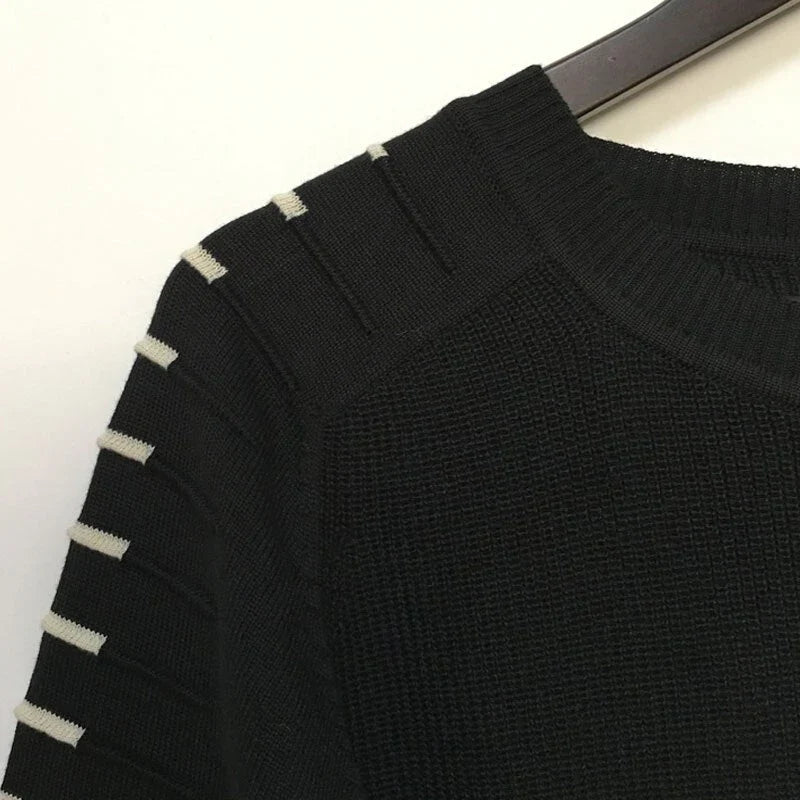 Men's Long Pleated Sweater