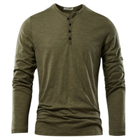 Men's Long-Sleeve Henley T-Shirt