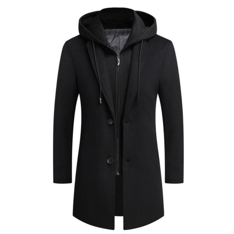 Men's Longline Hooded Coat