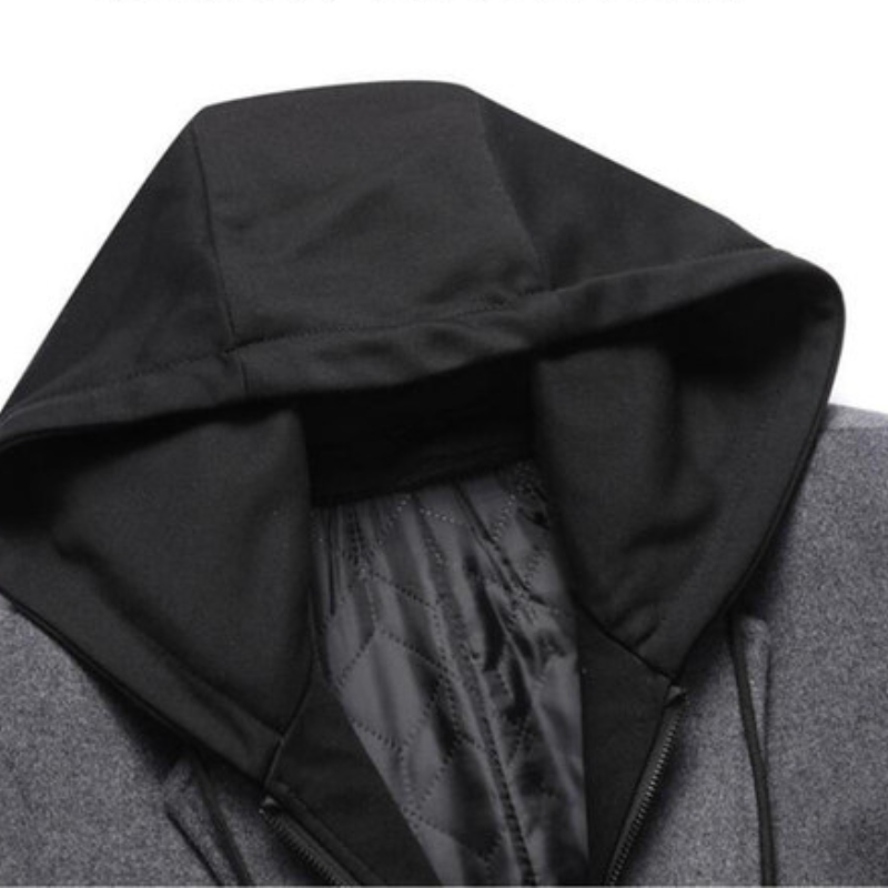 Men's Longline Hooded Coat