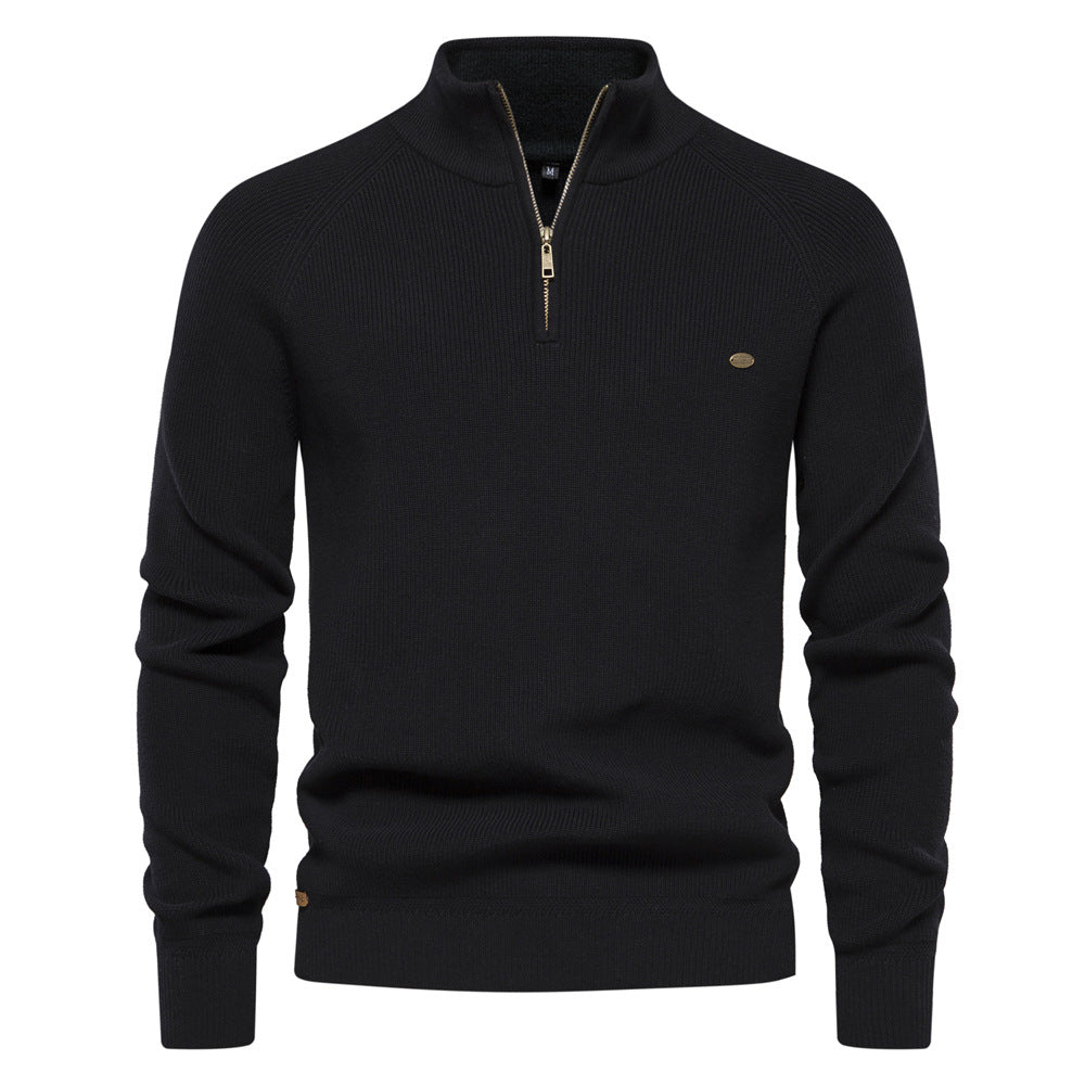 Men's Luxury Half-Zip Sweater - Stylish & Comfortable