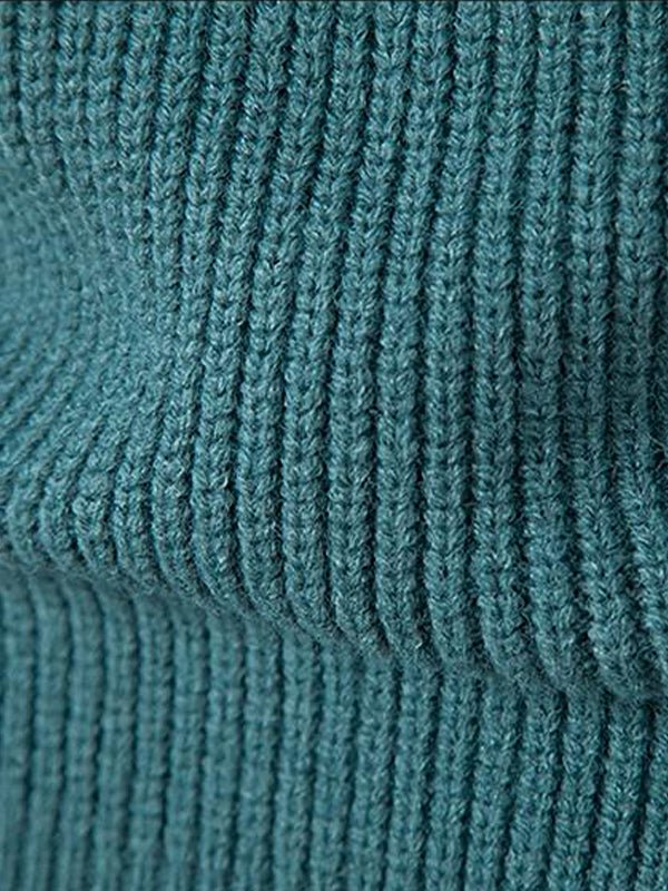 Men's Mock Neck Color-Block Sweater