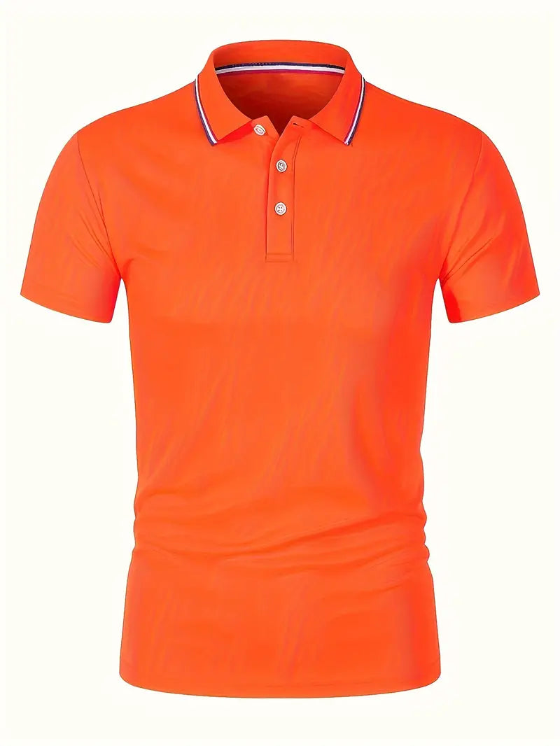 Men's Orange Polo Shirt for King's Day | Stylish & Breathable