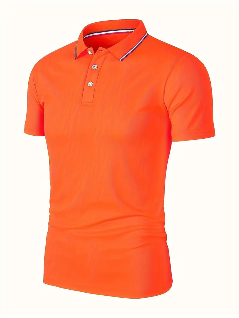Men's Orange Polo Shirt for King's Day | Stylish & Breathable