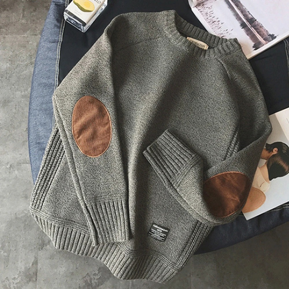 Men's Oversized Patchwork Sweater