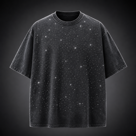 Men's Oversized Rhinestone T-Shirt