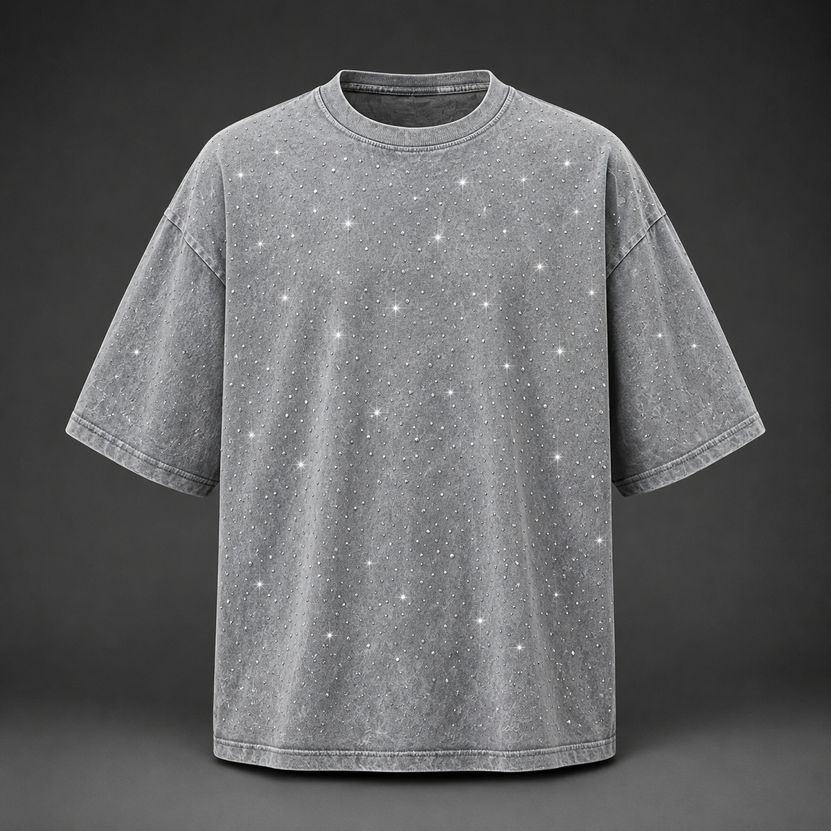 Men's Oversized Rhinestone T-Shirt