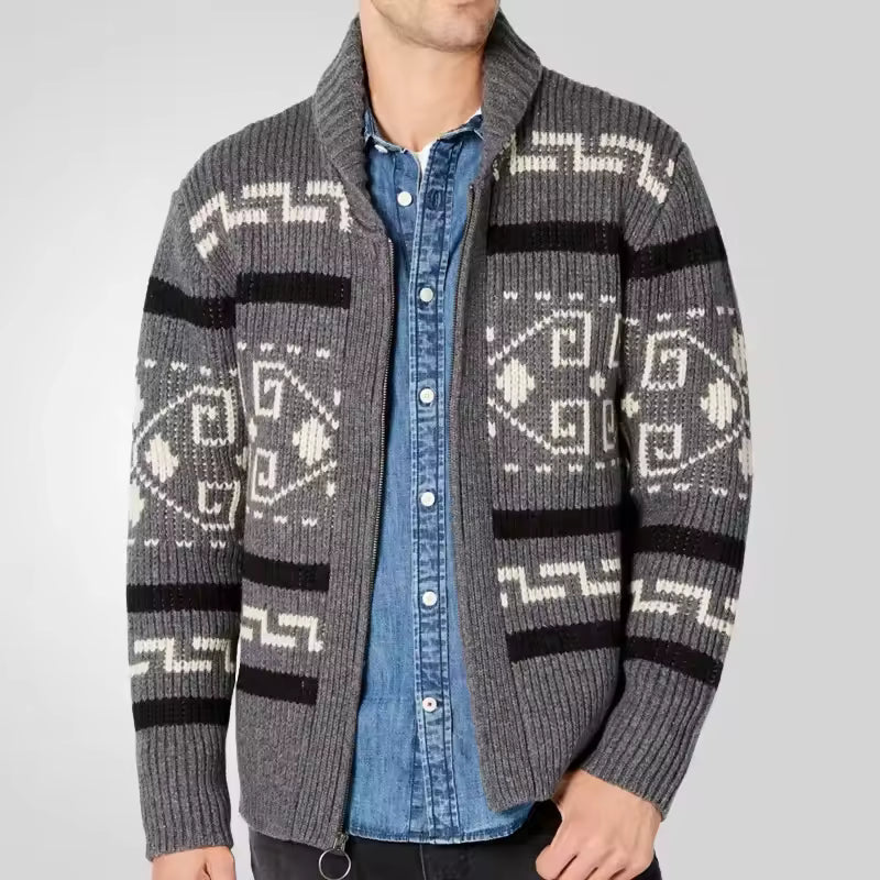 Men's Patterned Cardigan