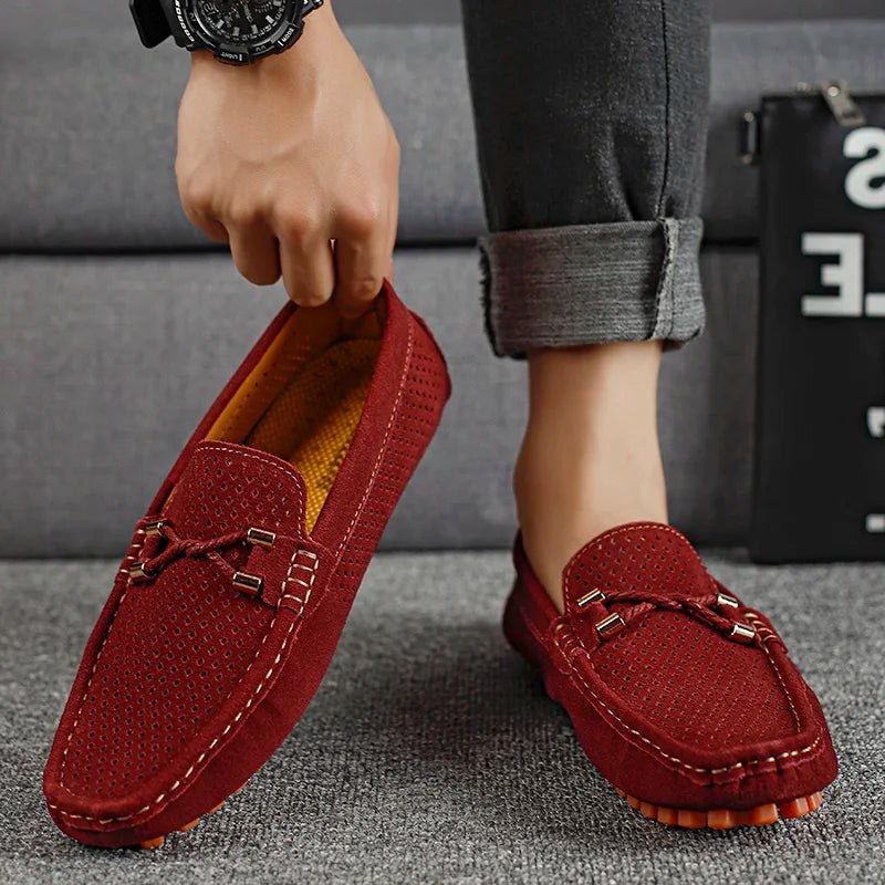 Men's Perforated Slip-On Driving Loafers