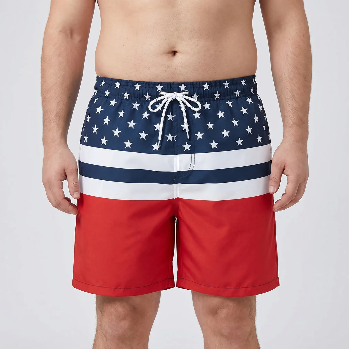 Men's Quick-Dry Printed Swim Trunks