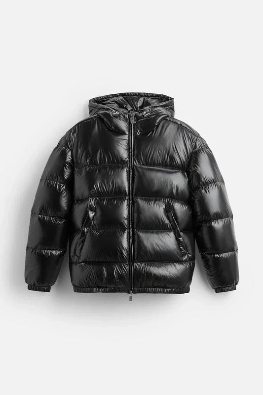 Men's Quilted Puffer Jacket with Warm Filling & Winter-Ready Design