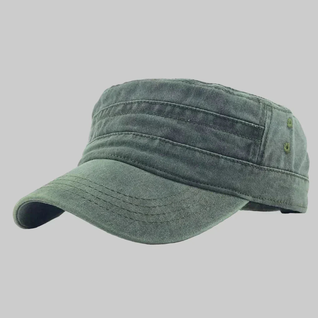 Men's Retro Army Cap – Classic Military Style with Modern Details