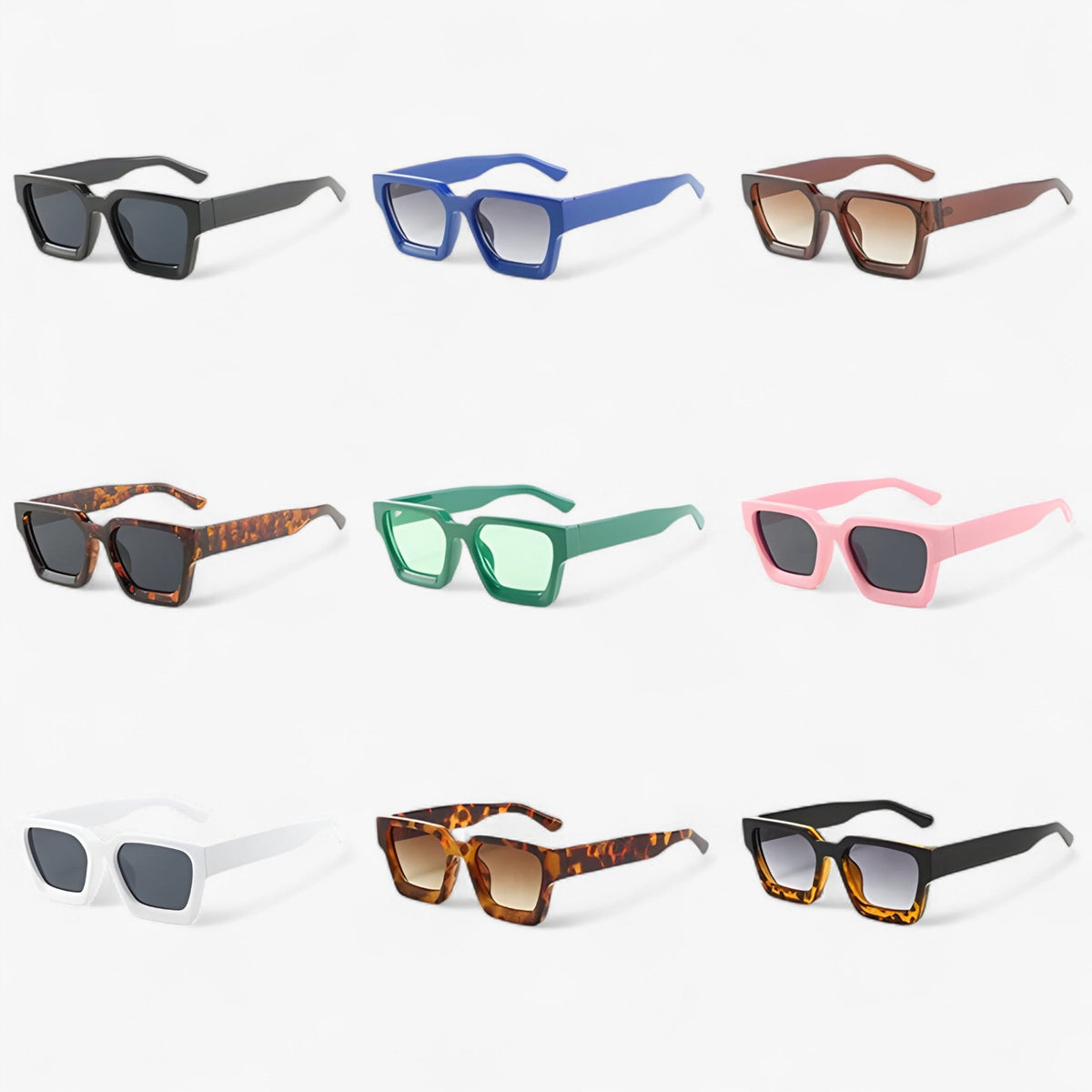 Men's Retro Square Sunglasses - UV400 Protection
