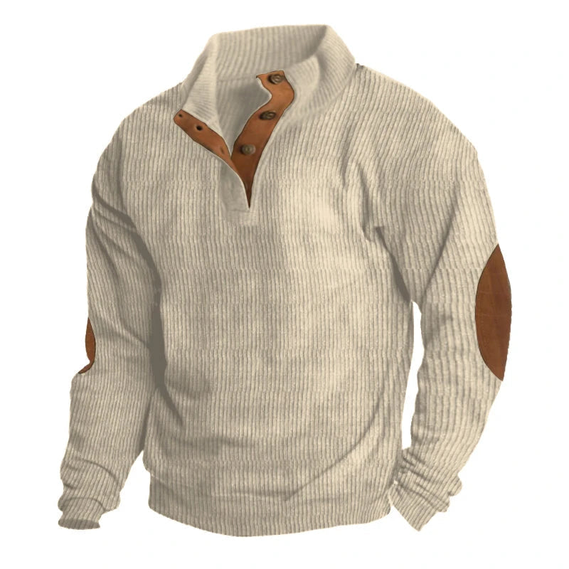 Men's Rib- Quarter-Button Sweater