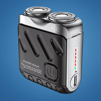 Men's Rotary Electric Shaver with Dual-Ring Blades – Water-Resistant Grooming Tool