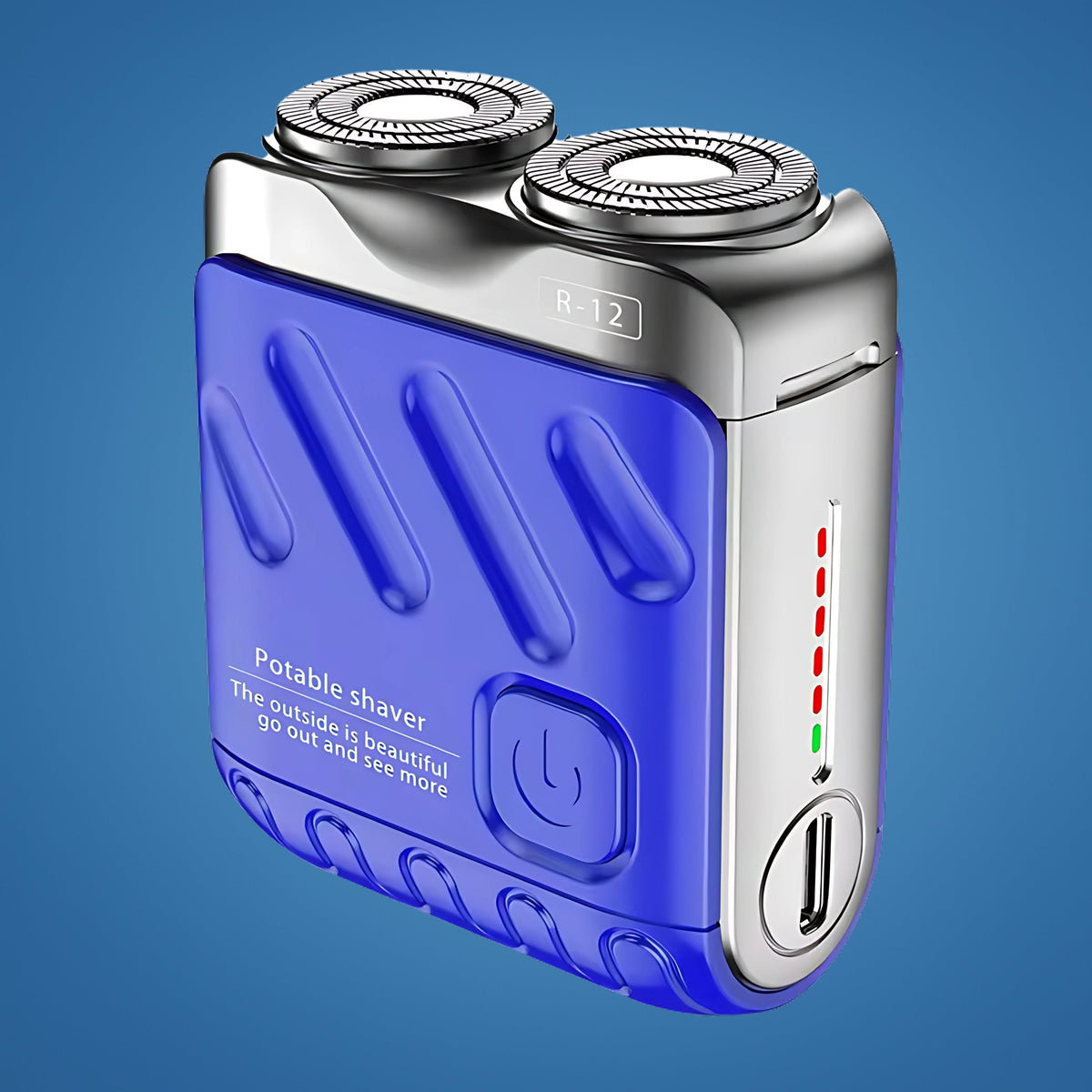 Men's Rotary Electric Shaver with Dual-Ring Blades – Water-Resistant Grooming Tool