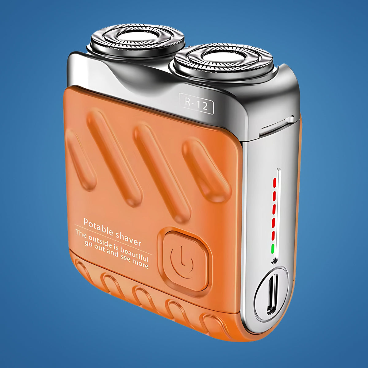 Men's Rotary Electric Shaver with Dual-Ring Blades – Water-Resistant Grooming Tool