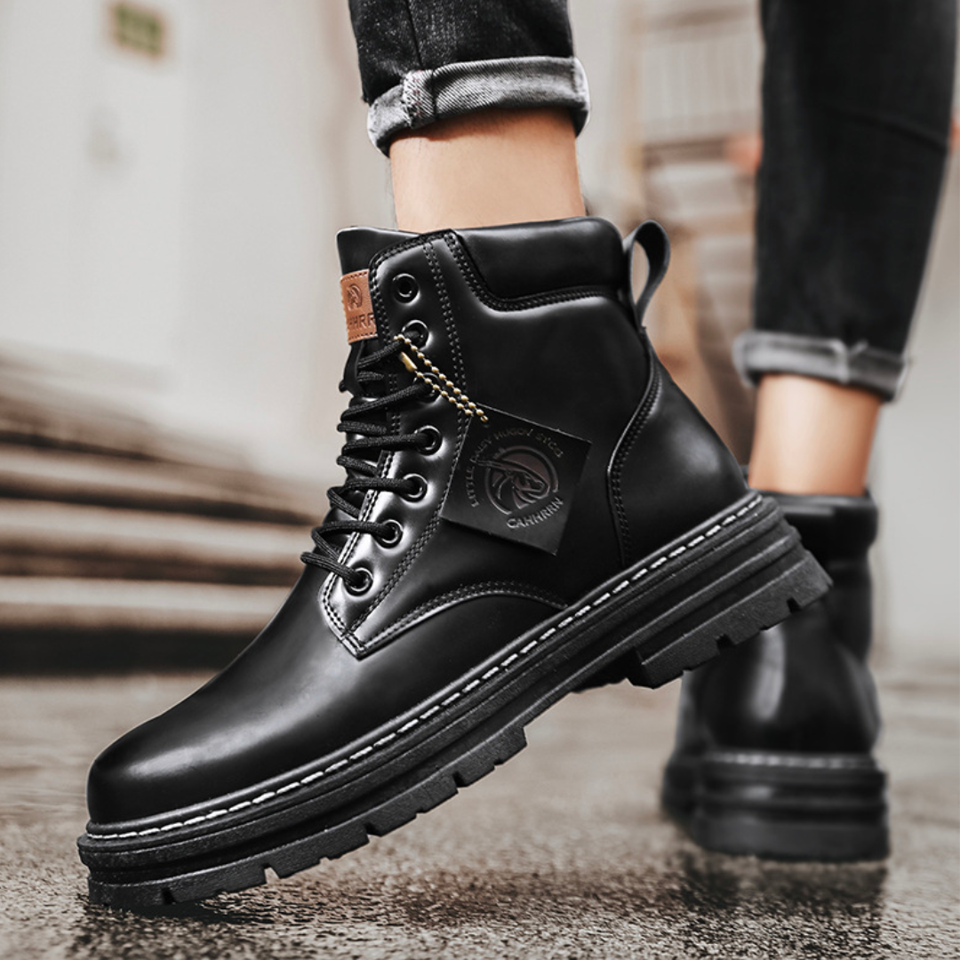 Men's Rugged Heavy-Duty Lace-Up Ankle Boots