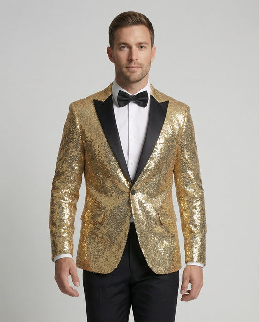 Men's Shiny Sequin Blazer