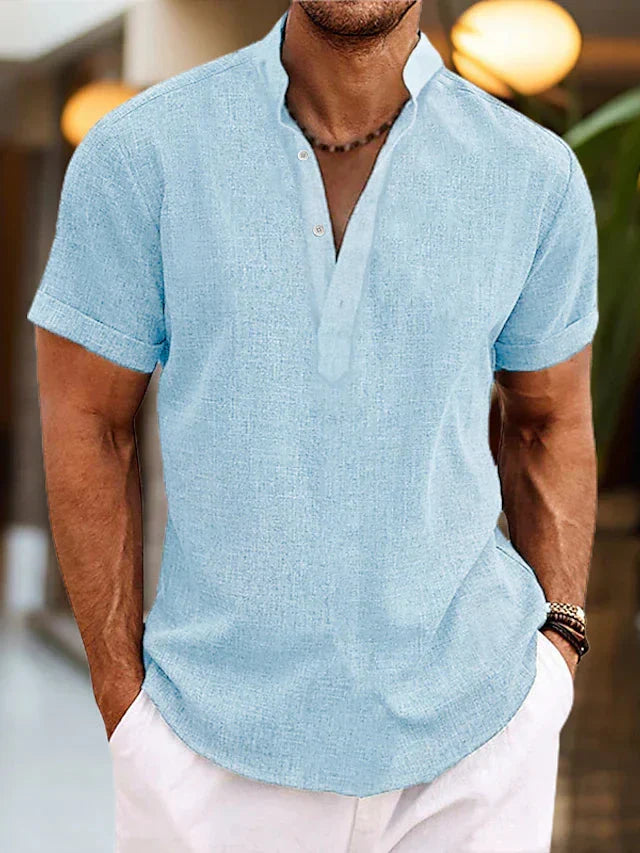 Men's Short Sleeve V-Neck Shirt