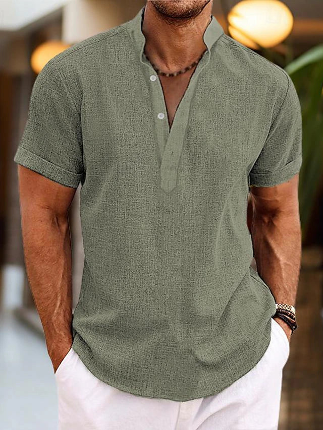 Men's Short Sleeve V-Neck Shirt