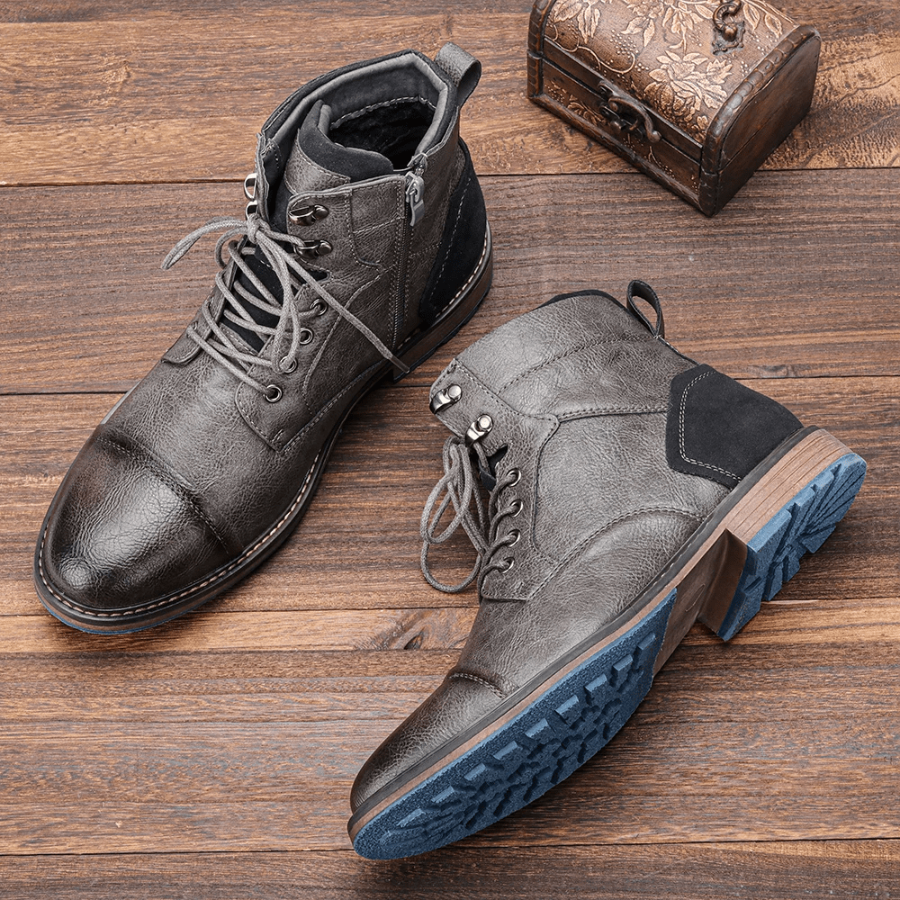 Men's Side-Zip Boots with Non-Slip Sole
