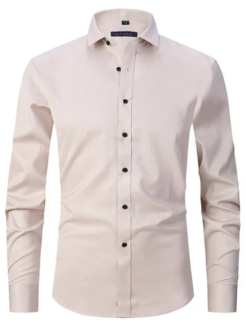 Men's Slim-Fit Button-Down Dress Shirt