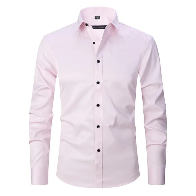 Men's Slim-Fit Button-Down Dress Shirt
