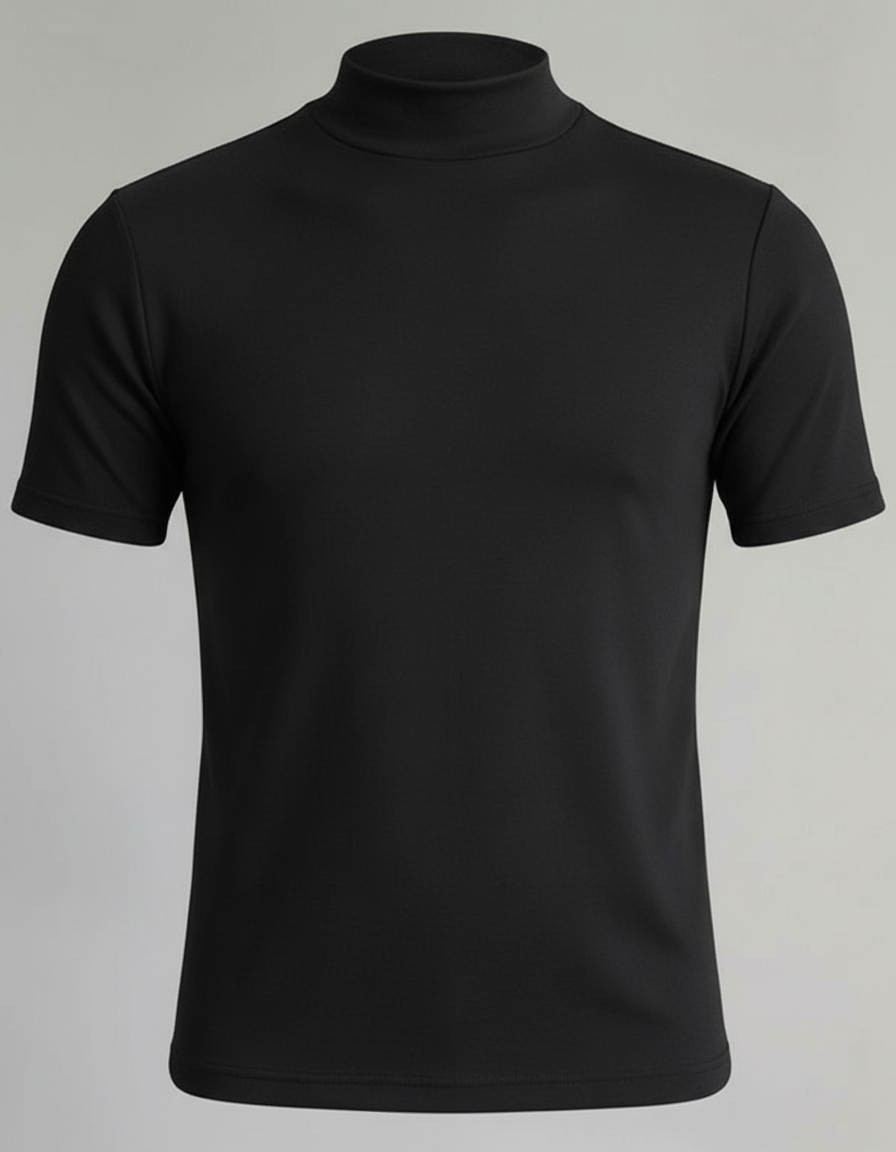 Men's Slim Fit Roll-Neck Shirt