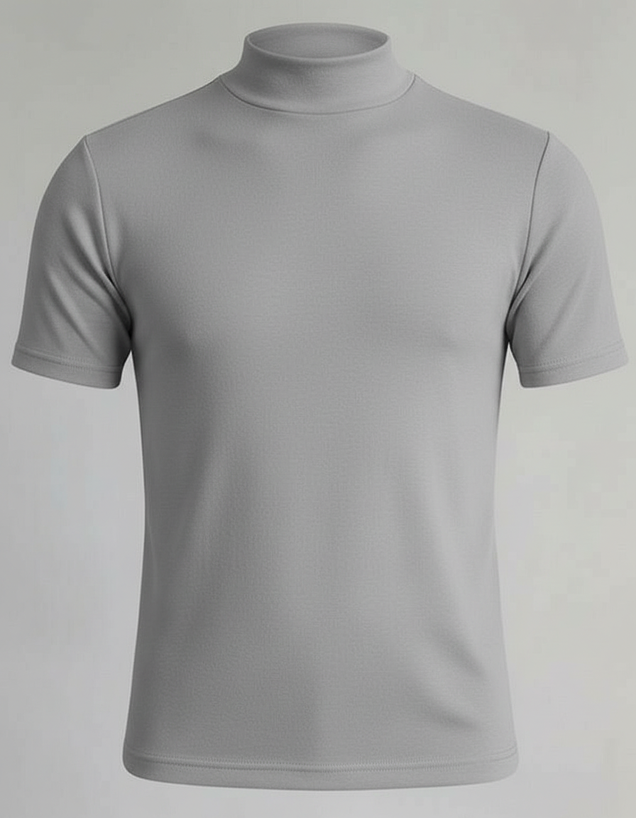 Men's Slim Fit Roll-Neck Shirt