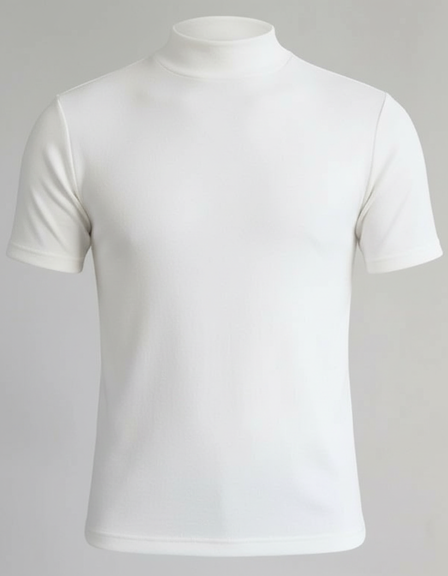 Men's Slim Fit Roll-Neck Shirt