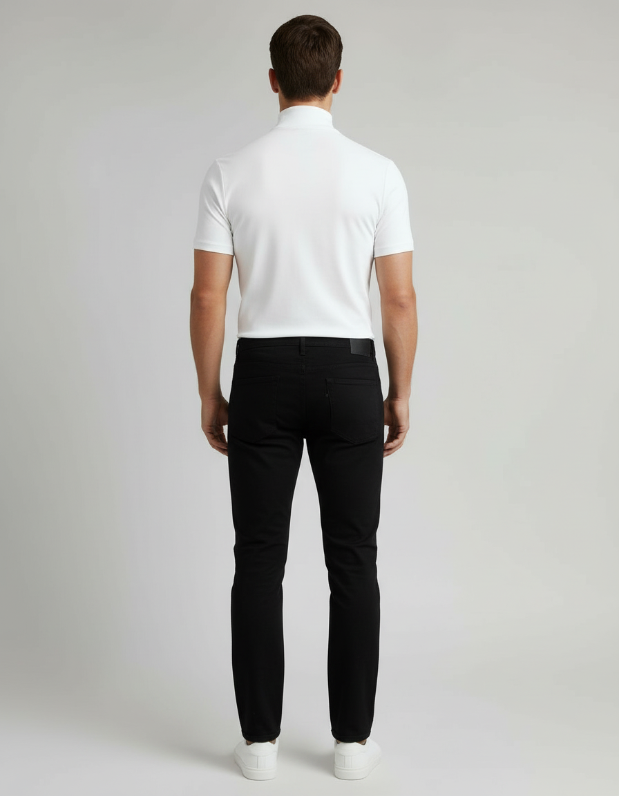 Men's Slim Fit Roll-Neck Shirt